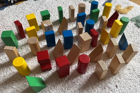 Drevené skladačky ikea underhålla, 40 ks,