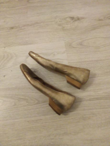 Damske zlate balerinky, tamaris,36