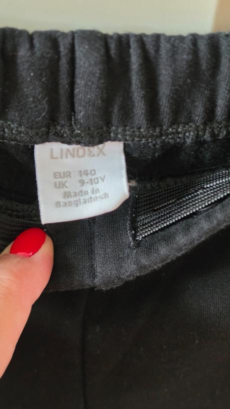Lindex legíny čierne 2 ks s česanou bavlnou, lindex,140