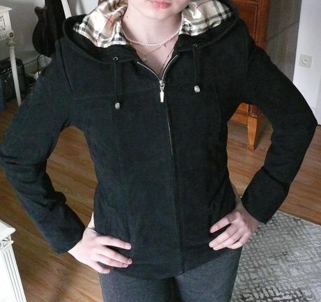 Prechodny kabát-brúsená koža 1x obl., xs