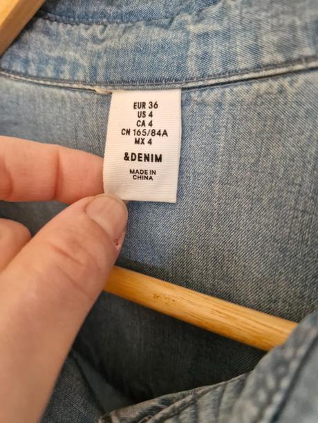 Riflove šaty, h&m,36