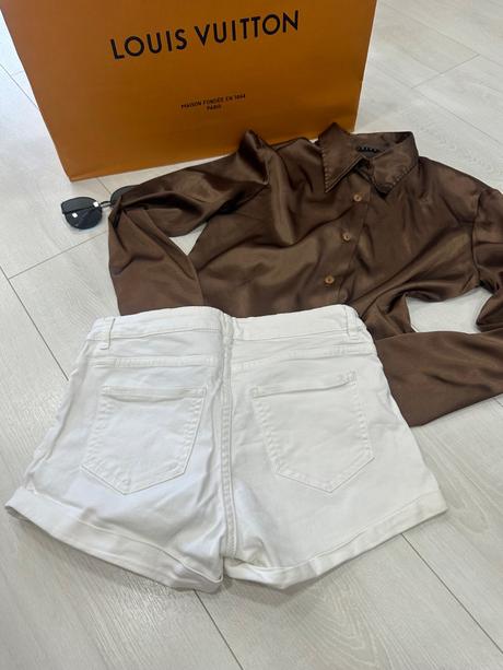 H&m biele denim kraťasy, h&m,xs