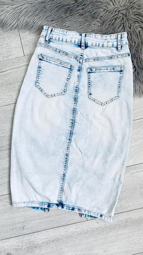 Midi riflová sukňa, xs