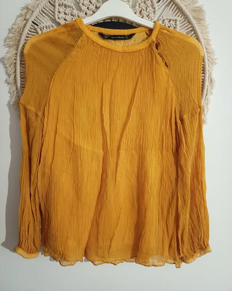 Horčicová blúzka zara, zara,s