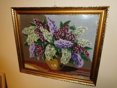 Orgován obraz vyšívaný, 56 x 66 cm,, 