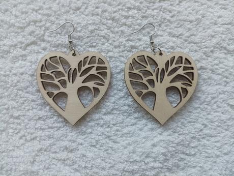 Náušnice strom života v srdiečku, 