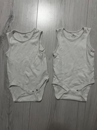 2 kusy bielych tielkovych body, next,86