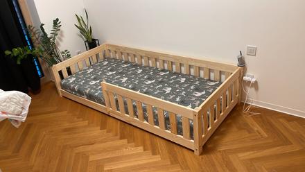 Detska postel so zábranou elis design 200x120cm, šírka (cm): 120,dĺžka (cm): 200