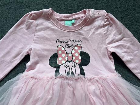 Mikinové šaty s tylovou sukňou minnie, disney,92