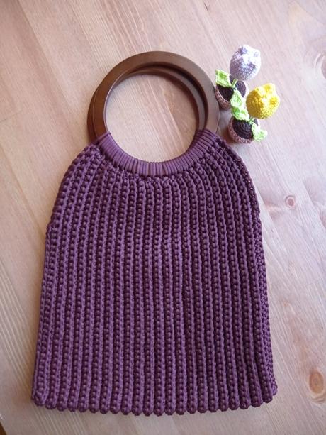 Háčkovaná kabelka - kruhy,