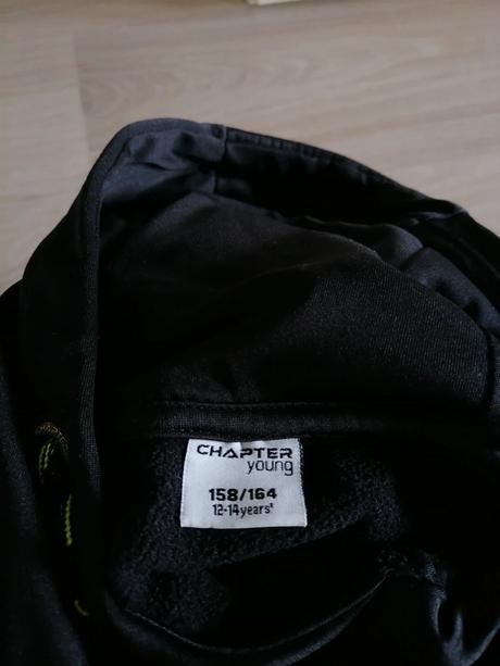 Softshellová čierna mikina s kapucňou, chapter young,158