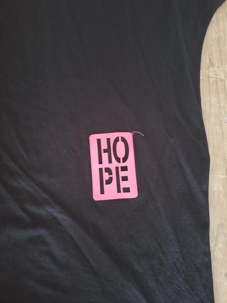 Oversize trička hope sede a cierne,