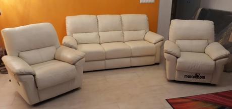Kožená sedacia súprava 3+1+1 s relax funkciou,
