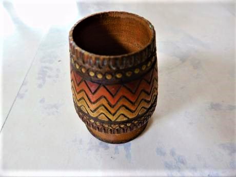 Drevené poháriky / 6 ks,