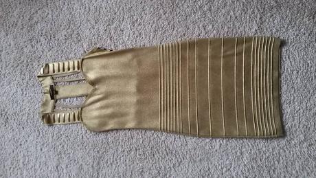 Sexy zlate saty elasticky material xs, s, m, m