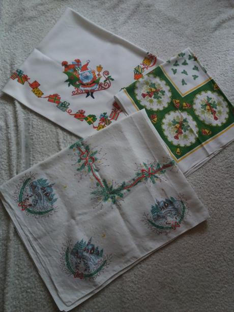 Retro obrus vianoce, 