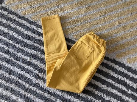 Potrhané žlté skinny rifle, denim co,146