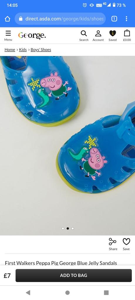 Sandálky peppa pig, george,25 / 26