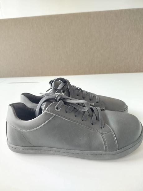 Shapen barefoot tenisky feelin uni black leather, 37