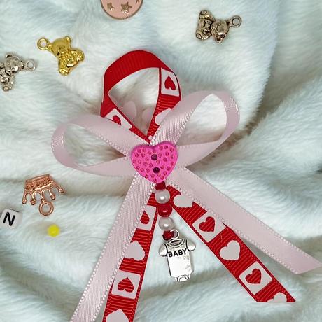 Mašlička na kočík s príveskom, 