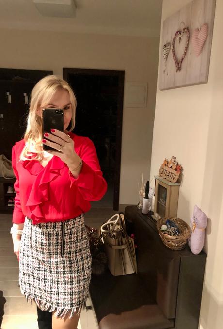 Červená blúzička boohoo, veľkosť 36, 36