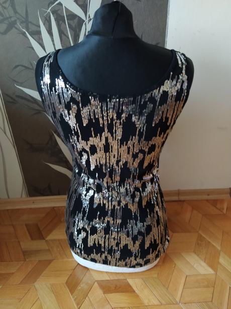 Slávnostný top s flitrami., calvin klein,s