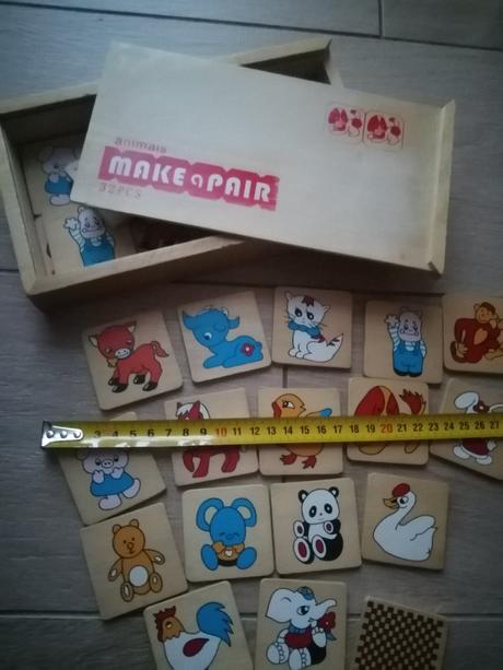 Drevené pexeso zvieratá mix v drevenej krabičke, 