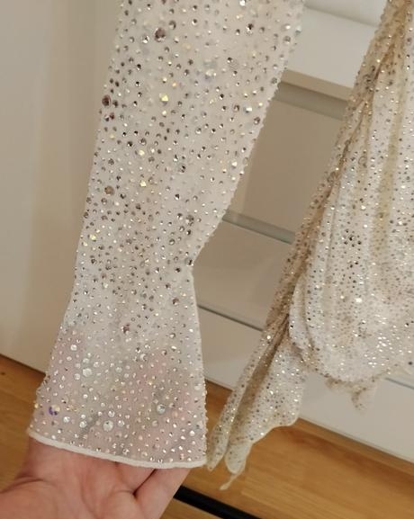 Oh polly marilla trblietavé mini šaty luxusné, 34 / xs