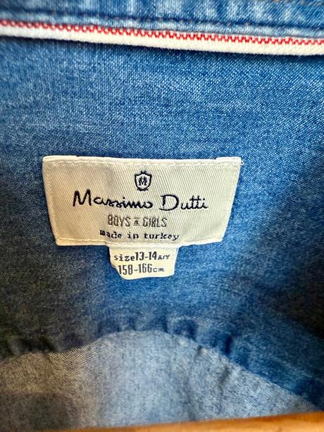 Rifľová košeľa massimo dutti, 164