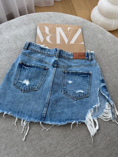 Damska denimova sukna zara, zara,m