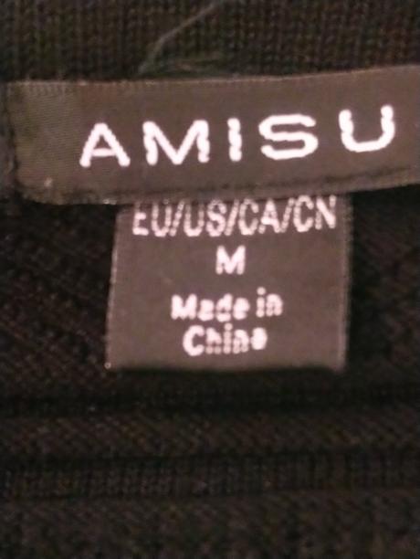 Krátka čierna elastická sukňa, amisu, m, amisu,m