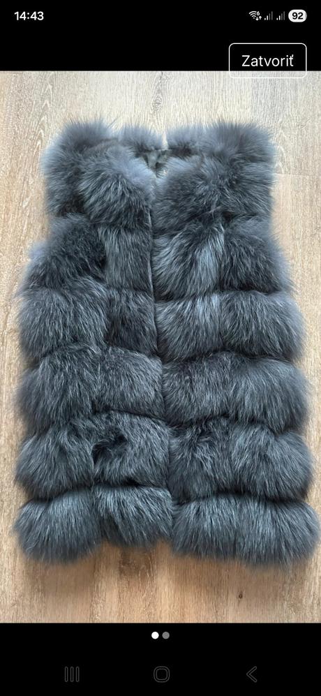 Luxusna vesta z pravej kozusiny, s