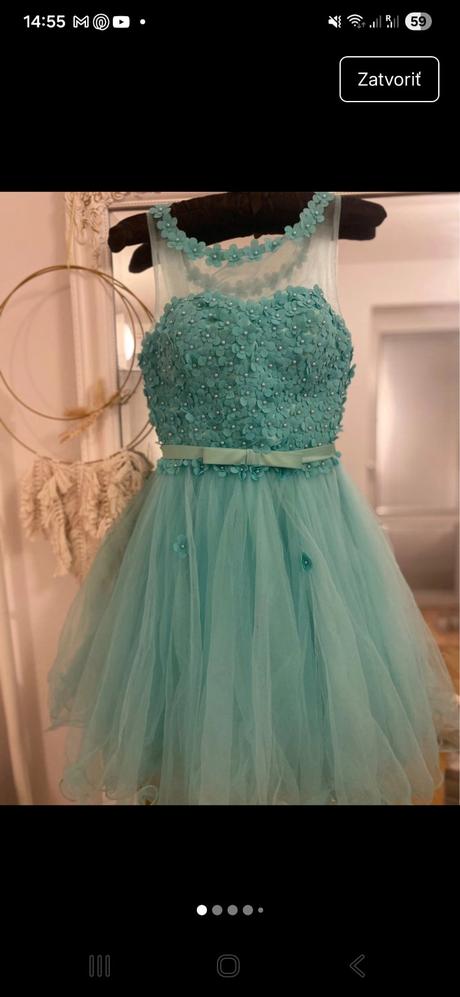 Baby doll tiffany blue šaty, s