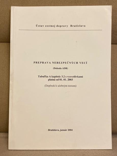 Preprava nebezpečných vecí (dohoda adr), 