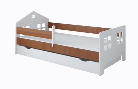 Posteľ domček so šuflíkom a matracom 180 iné farby, šírka (cm): 80,dĺžka (cm): 180