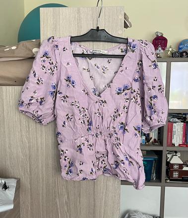 Crop blúzka, stradivarius,s