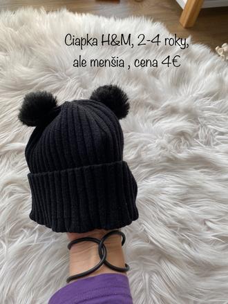 Ciapka s brmbolcami, h&m,86