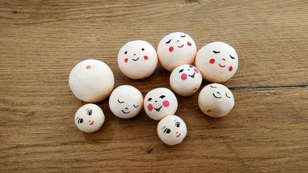 Vatové korálky - hlavičky - mix, 