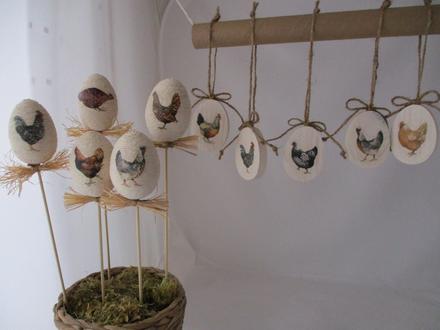 Kraslice so sliepočkami,dve varianty, 