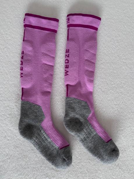 Detské lyžiarske ponožky 100 ružové, wedze,31