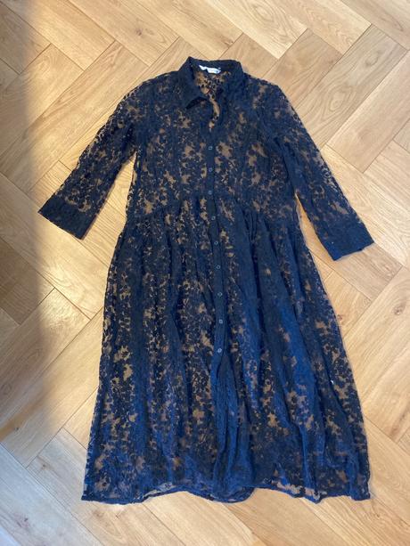 Zara cipkovane maxi saty, zara,s