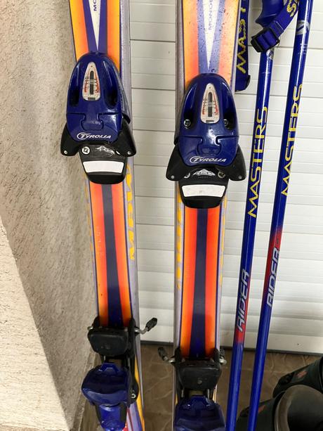 Lyže, palice, lyžiarky, 170-180 cm