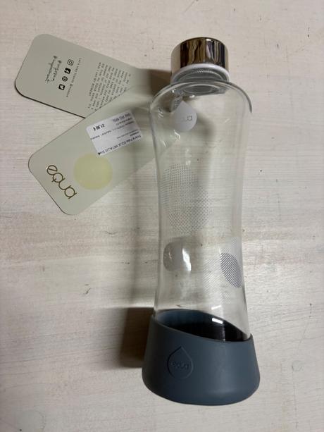 Equa - sklenená zdravá fľaša active šedá, 