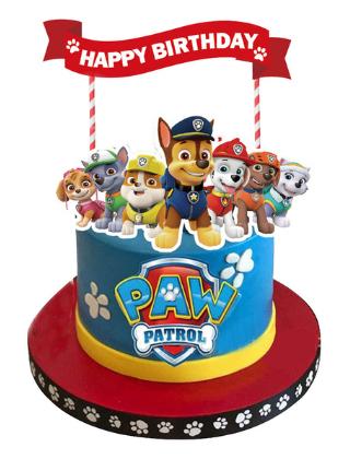 Tortový zápich paw patrol 01 - skladom, tz-2, 
