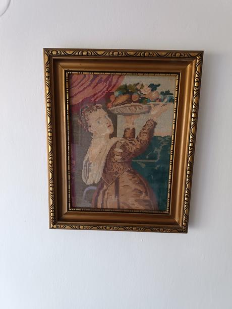 Retro gobelin - žena,