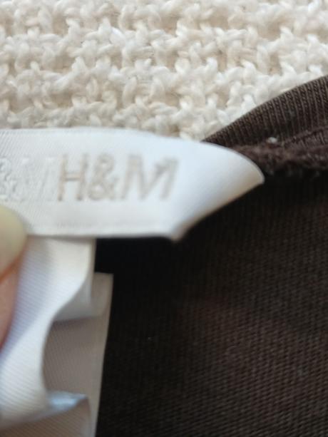 Dievčenské tričko s kvetmi tmavohnedé h&m (68), h&m,68
