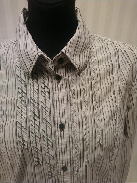 Dámska pásikavá čierno biela blúzka, bonita, xl, xl