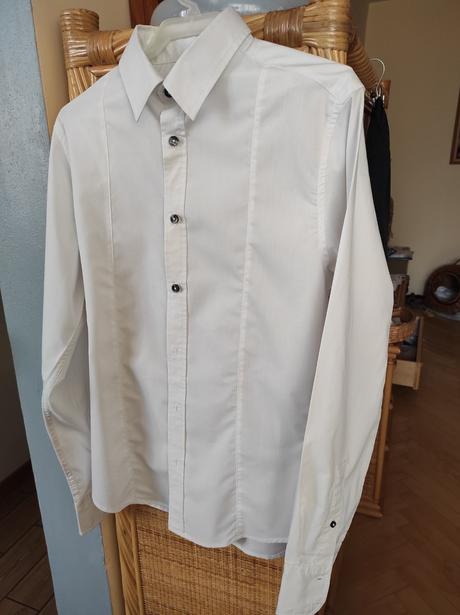 Košeľa biela zúžený strih- veľmi dobrý stav, s
