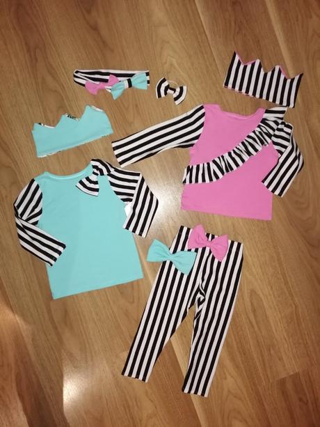 Tričko / nátelník kombinácia s pásikom, 62 - 158