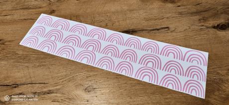 Nálepky na stenu - dúha - 27 kusov - ružová,